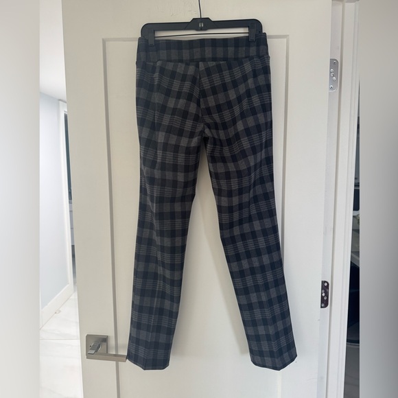 INSIGHT Charcoal Checkered Stretch Pullover Pants. Size 10 - Picture 3 of 5